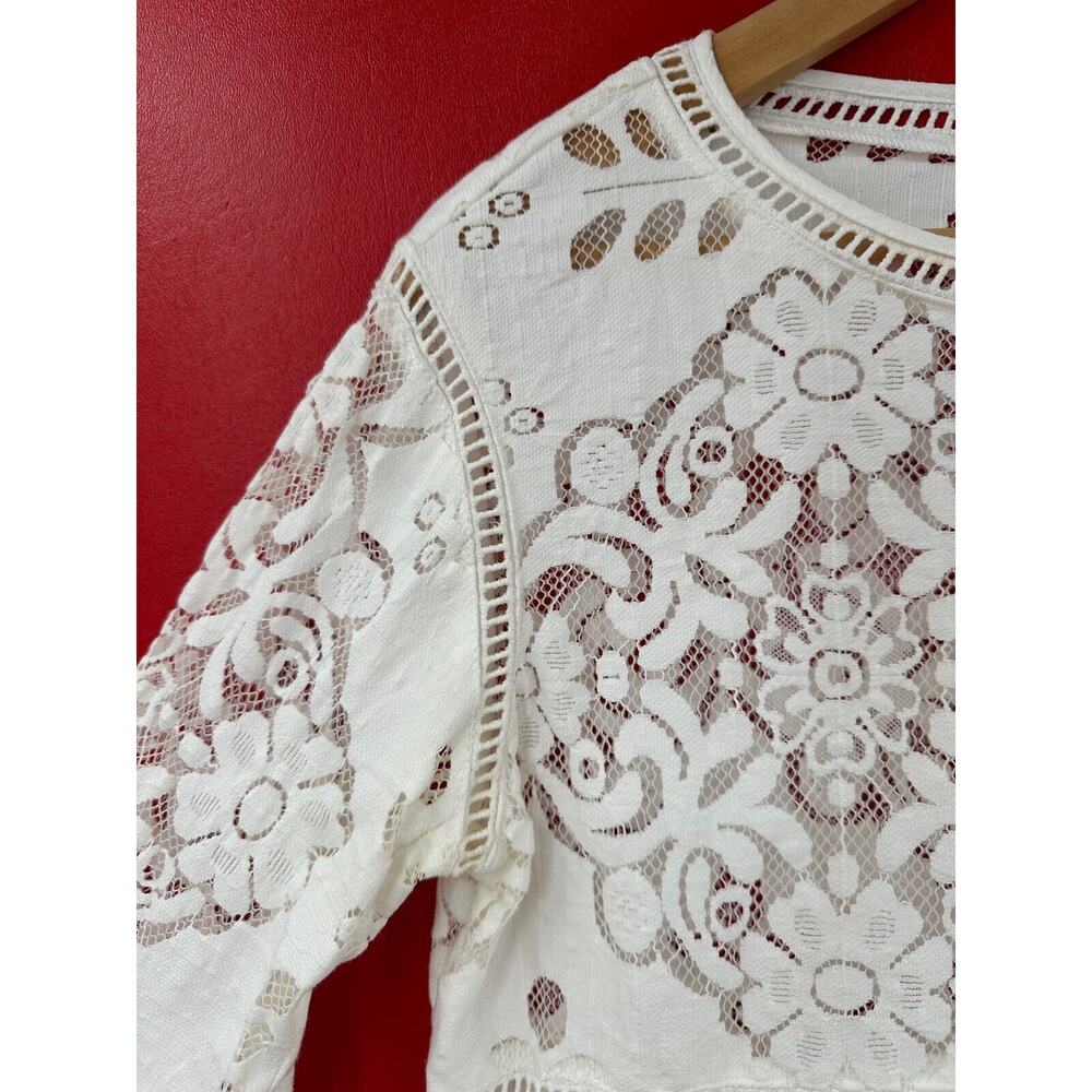 Spell & The Gypsy Collective Designs White Lace Clover Top Blouse Size Small - Picture 3 of 16
